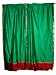 2 Sap Green Art Silk Sari Drapes Curtains Panels Rod Pocket Window Dressing 84"