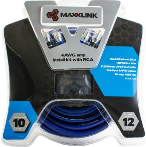 4AWG CEA-2015 Full Spec Copper Complete Amp Install Kit with QUADRAtwist RCA Cable