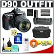 Nikon D90 Digital SLR Camera with 18-105mm AF-S DX VR Nikkor Lens [Outfit] + Nikon MB-D80 Grip + 8GB Cameta Bonus Accessory Kit