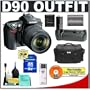 Nikon D90 Digital SLR Camera with 18-105mm AF-S DX VR Nikkor Lens [Outfit] + Nikon MB-D80 Grip + 8GB Cameta Bonus Accessory Kit