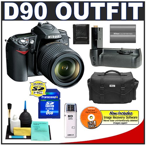 Nikon D90 Digital SLR Camera with 18-105mm AF-S DX VR Nikkor Lens [Outfit] + Nikon MB-D80 Grip + 8GB Cameta Bonus Accessory Kit