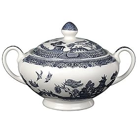 Johnson Brothers Willow Blue Covered Sugar Bowl by Johnson Brothers