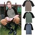 District Threads - Pigment-Dyed 3/4 Sleeve Raglan Tee