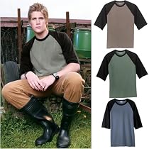 District Threads - Pigment-Dyed 3/4 Sleeve Raglan Tee