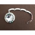 Compact Rock Crystal Folding handbag hook, purse holder, great gift for any occasions birthday, wedding, break up, buy 3 for free shipping- White'