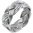Large Woven Braid - Sterling Silver Ring