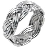 Large Woven Braid - Sterling Silver Ring