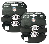 Washington Redskins - NFL Black Stretch Bracelets / Hair Ties (2-Pack)