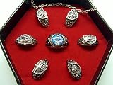 Katekyo Hitman Reborn Cosplay Costume Accessories - Set of 7 Vongola Metal Rings V2