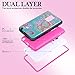 Note Edge Case,Note 4 Edge Case,AnnBay for Samsung Galaxy Note Edge 3in1 Triple Layer Hybrid High Impact Armor Combo Resistant Full-body Protection Case(Flower Hot Pink)
