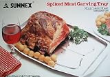 Stainless steel spiked meat carving tray