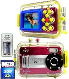SVP Acqua DC-1231R 12MP Max. Digital Still Camera with waterproof case (2GB High Speed SD Card & AAA Rechargeable Set Included)