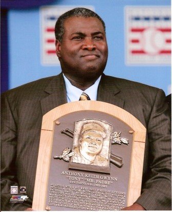 Tony Gwynn San Diego Padres 2007 Hall of Fame Induction with Plaque 8x10 Photo