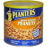 Planters Honey Roasted Peanuts, Net Weight 52 oz Canister