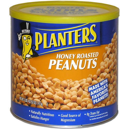 Planters Honey Roasted Peanuts, Net Weight 52 oz Canister by Planters