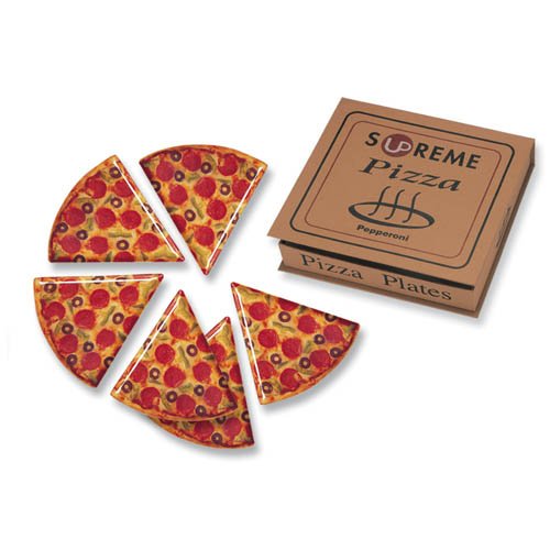 Pizza Slice Plates - Set of 6B000676L9Q : image