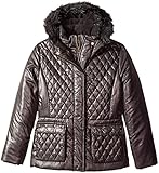 Rothschild Big Girls' Quilted Puffer Coat With Vestee