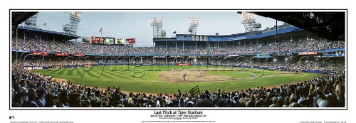 Option #1: Detroit Tigers, Last Pitch at Tiger Stadium Tigers vs. Kansas City Royals April 20, 1912 - September 27, 1999 Total games played 6,783 A Panoramic View in Detroit, Michigan (Note ball in motion) - 13.5