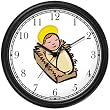Baby Jesus - Christian Theme Wall Clock by WatchBuddy Timepieces (Black Frame)