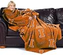 Illinois Fighting Illini Adult Comfy Throw Blanket with Sleeves