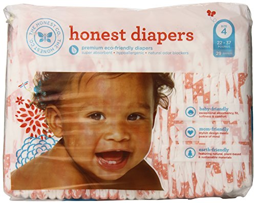 The Honest Company Diapers Size 4 - L - Giraffe - 29 count