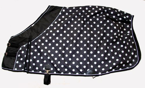 Horse Turnout Sheet Fully Lined Reflective Piping White Polka Dots