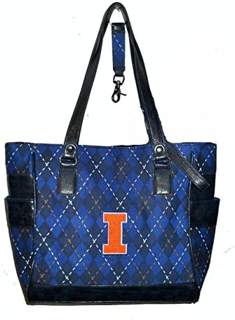 r25 Illinois Fighting Illini NCAA TOTE Argyle Hand Bag Purse college golf IL