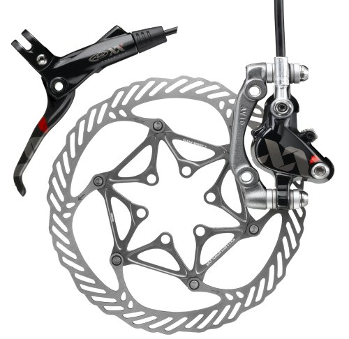 Avid XX World Cup Front Disc Brake with Left Lever (180mm HSX Rotor, 900mm Hose)- Obsidian Black