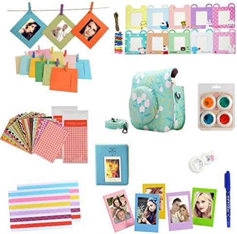 Angeka 10 in 1 Accessories Bundle Set For Fujifilm Instax Mini 8 Instant Film Camera(Album/Frames/Colored Lens/Selfie Lens/Decorative Stickers/Pen/Mint Case)