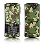 Woodland Camo Design VERTICAL CAMERA Original Pearl 8110/ Pearl 8100 Cell Phone Protective Skin Decal Sticker
