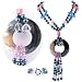 AugustinaJewelry Double Strand Necklace made of Freshwater Cultured Pearls, Jade and Agate *** AugustinaJewelry Special Design !