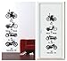 Fangeplus(TM) DIY Removable Large Black 1885 Daimler 1894 Hildebrand&wolfmuller 1921 BSA Model E 1948 Harley-davidson 4 Classical Motorcycles Art Mural Vinyl Waterproof Wall Stickers Bedroom Room Decor Livingroom Decal Sticker Wallpaper 55.1''x15.7''