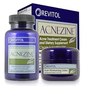 Revitol Acnezine Syst�me de traitement de l'acn� - ce kit en deux parties enl�ve les boutons et les com�dons gr�ce � sa formule naturelle contre l'acn� ~ 6 Kits