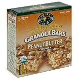 Nature s Path Organic Granola Bars Peanut Butter Chunky- 5-Count 7oz Boxes (Pack of 6)