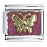 Pugster Butterfly Gold plated Italian Charms