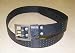 PUNK / EMO / ROCK Black B-Line Double Clip Leather Belt