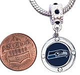 Seattle Seahawks Charm with Connector Will Fit Pandora, Troll, Biagi and More. Can Also Be Worn As a Pendant at Amazon.com