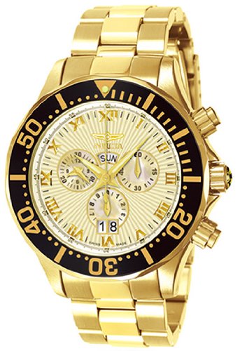 Buy Invicta Mens Signature Collection Pro Diver Ocean Ghost III Gold-Tone Chronograph Watch #7012 by Invicta