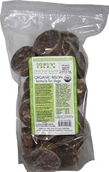 Paw Naturaw Grass Fed Organic Bison Diet for Dogs, Medallions, 56-Ounce Zip Close Bags (Pack of 8)