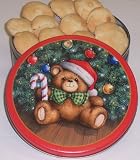 Gourmet Food : Scott's Cakes 1 lb. Almond Macaroon Cookies in a Teddy Bear Tin