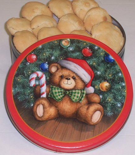 Scott's Cakes 1 lb. Almond Macaroon Cookies in a Teddy Bear Tin by Almond Pound Cake