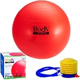 Body Sport Exercise Ball / Balance Ball with Foot Pump ((Large, 75 Cm)