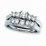 14K White Gold 1 ct. Diamond Bridal Engagement Set