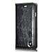 Iphone 6s Plus Case , Luxury Wallet Flip Leather Case for Iphone 6s Plus (Black)
