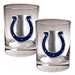 Indianapolis Colts 2pc 14oz Rocks Glass Set - Primary logo NFL Football
