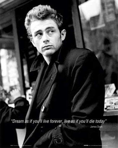 Empire 534842 Dean, James - Dream - Film Mini poster Kino Movie schwarz-weiss Foto James Dean - Gr&ouml;sse 40 x 50 cm