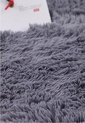 Norson Home Textiles, Super Soft Modern Shag Area Rugs Off-white Living Room Carpet Bedroom Rug Washable Rugs Solid Home Decorator Floor Rug and Carpets (47.2* 62.3 inches (120* 160 cm), Gray)