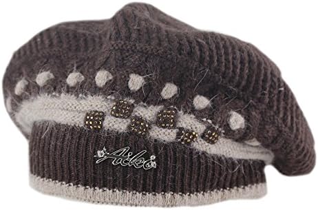 Fishka Women's Elegant Angora Hats Brown