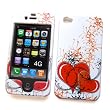 Apple iPhone 4 & 4S Snap-on Protector Hard Case Image Cover "Artsy Hearts" Design