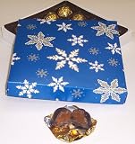 Scott's Cakes 1 Pound Dark Chocolate Covered Caramels in a Snowflake Box